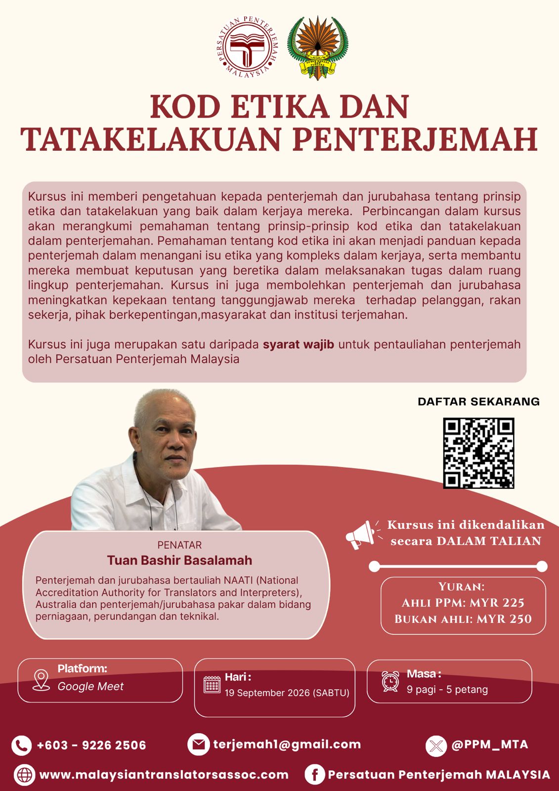 Kursus Kod Etika dan Tatakelakuan Penterjemah